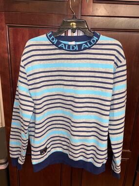 Aldi Heavyweight‎ Striped Sweatshirt Size L